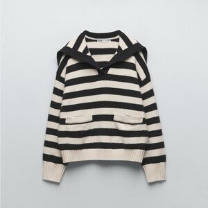 Zara STRIPED KNIT SWEATER
